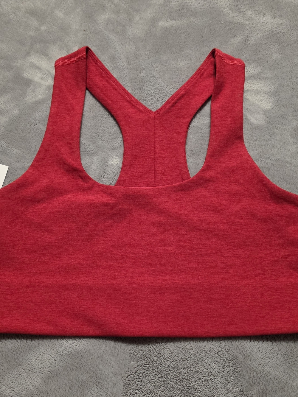Beyond Yoga Heathered Red Racerback Sports Bra